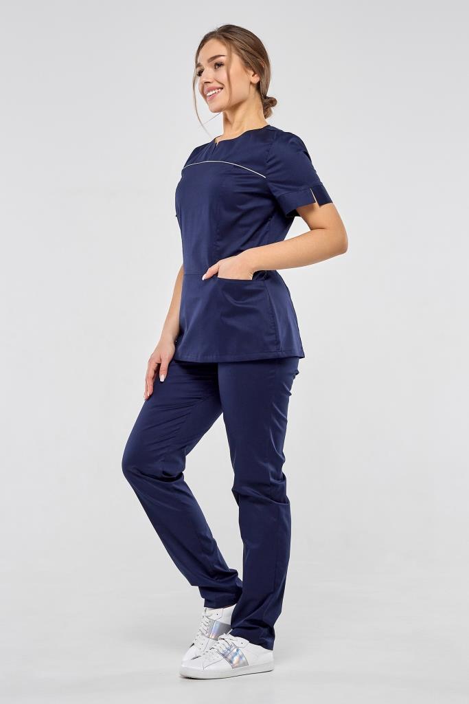 Костюм хирургический 185 CVC. Цвет: темно-синий