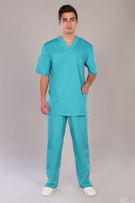 Костюм хирургический 11 ТС. Цвет: изумрудный