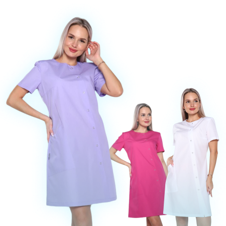 СКОРО ЛЕТО! Женский медицинский халат: стильный аксессуар по сниженной цене для уверенного врача в жаркие рабочие дни.