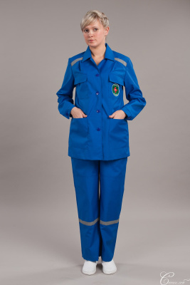 Костюм скорой помощи летний женский 119 СиСу. Цвет: васильковый