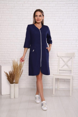 Халат женский 202 СVC. Цвет: темно-синий