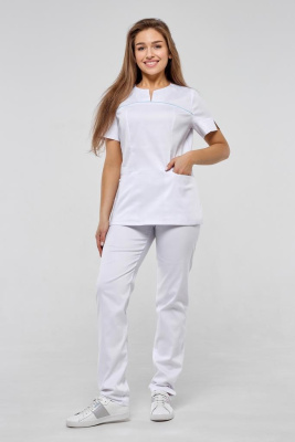 Костюм хирургический 185 CVC. Цвет: белый