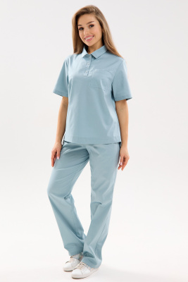 Костюм женский 405 CVC. Цвет: Серо- голубой