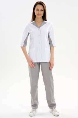 Костюм женский  229 ТС. Цвет: белый и серый