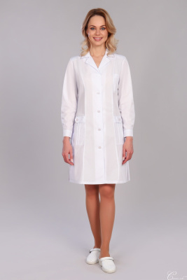 Халат женский 176-1  ТС. Цвет: белый