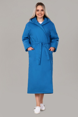 Халат утепленный 103 ТС. Цвет: морская волна