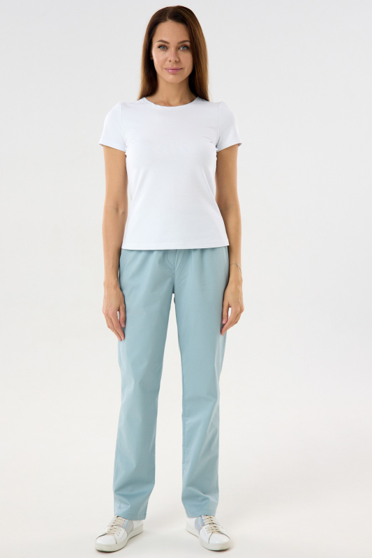 Брюки женские 201 CVC. Цвет: серо-голубой