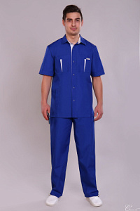 Костюм мужской  233 ТС. Цвет: синий и белый