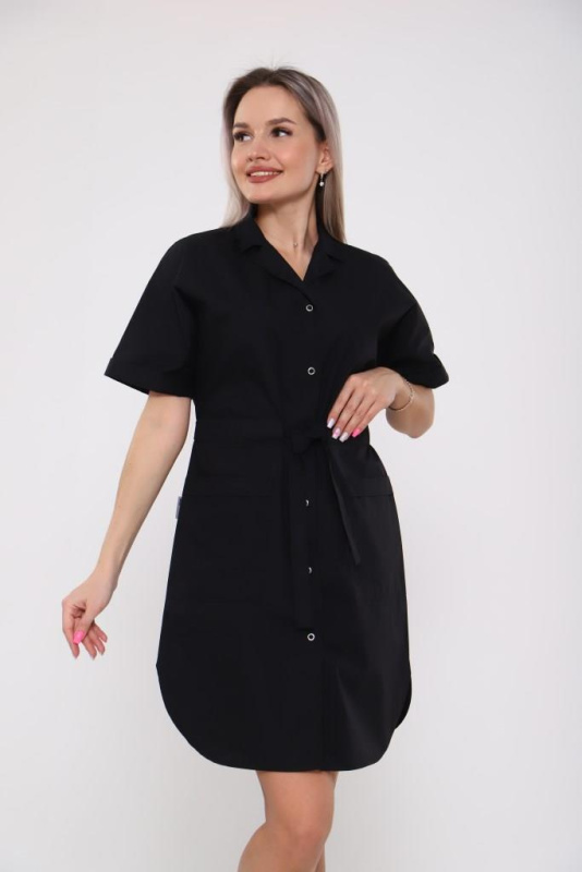 Халат женский 198 ТС. Цвет: черный