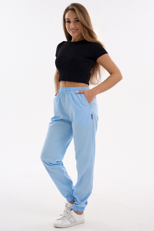 Брюки женские 221 ТС. Цвет: холодный голубой