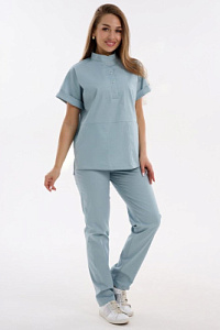 Костюм женский 401 CVC. Цвет: серо-голубой