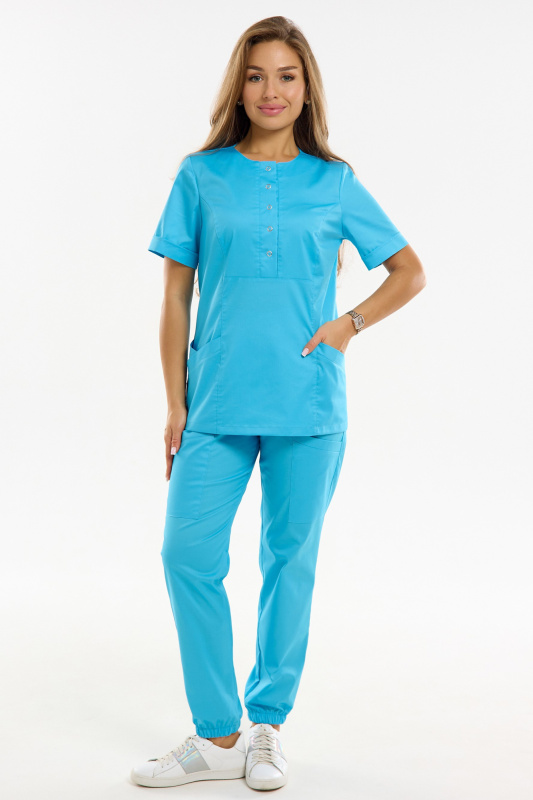 Костюм женский 205 CVC. Цвет: голубой