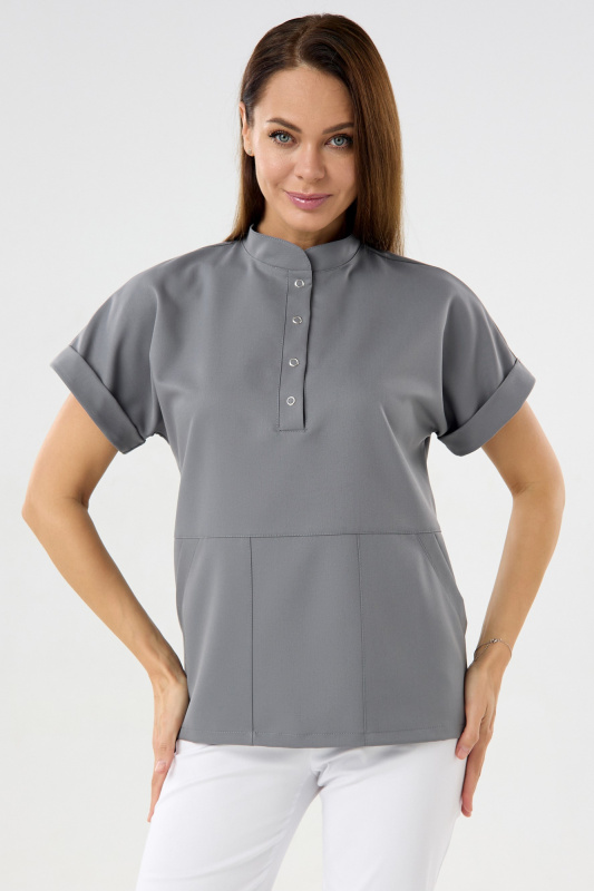 Куртка женская 401 Вискоза. Цвет: серый