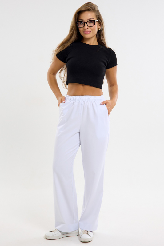Брюки женские 483 Вискоза. Цвет: белый