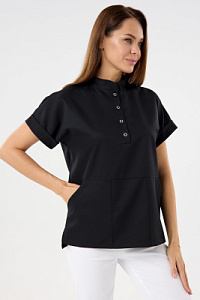 Куртка женская 401 Вискоза. Цвет: черный