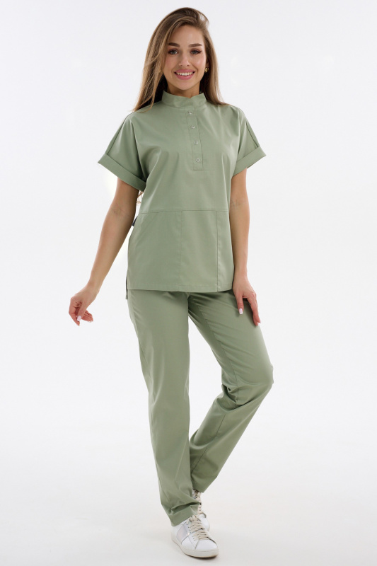 Костюм женский 401 CVC. Цвет: Оливковый