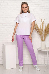 Брюки женские 201 CVC. Цвет: сиреневый