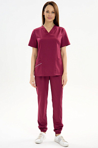 Костюм хирургический 241 Вискоза  Цвет: бордовый