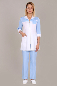 Костюм женский  161 ТС. Цвет: белый и холодный голубой
