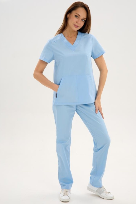 Костюм женский 555 ТСК. Цвет: холодный голубой