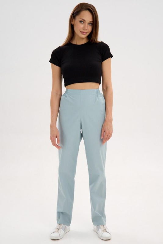 Брюки женские 281 ТС. Цвет: серо- голубой