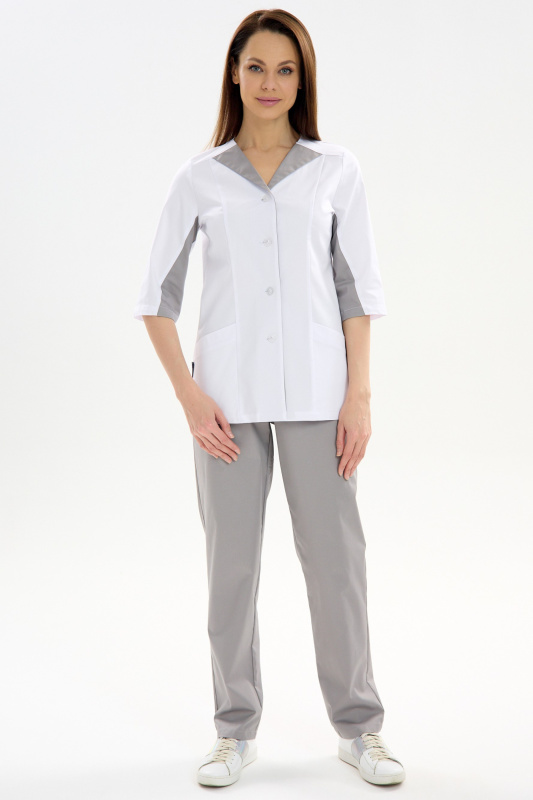 Костюм женский  229 ТС. Цвет: белый и серый