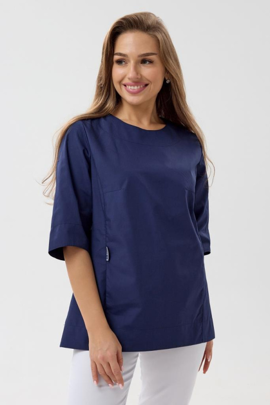 Блузка женская 217 ТС. Цвет: темно-синий