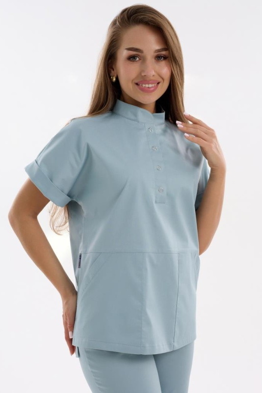 Костюм женский 401 CVC. Цвет: серо-голубой