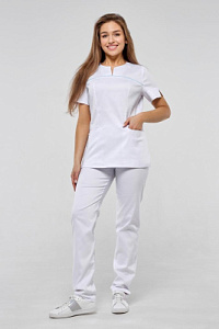 Костюм хирургический 185 CVC. Цвет: белый