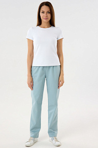 Брюки женские 201 CVC. Цвет: серо-голубой