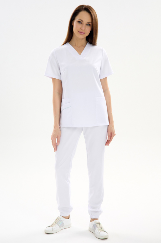 Костюм хирургический 241 Вискоза  Цвет: белый