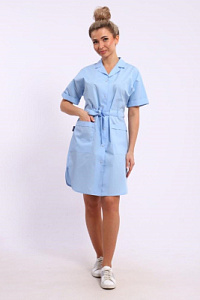 Халат женский 198 ТС. Цвет: холодный голубой